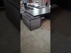 Escritório Executivo CEO Mesa Com Gabinete Lateral