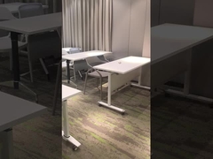 Mesa de sala de treino dobrável Mesa de sala de reuniões empilhável com rodas