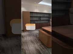 Escritório de esquina executivo moderno em forma de L