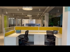 BESTON Mobiliário para 4 Pessoas Estação de Trabalho Materiais de Alumínio Com Divisão