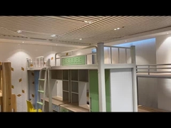 Beliche de Metal Beston com Escada Camadas Duplas Dormitório Uso Escolar Estrutura Estável Beliche