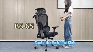 Cadeira de escritório de malha ergonômica de alta qualidade para longas horas de trabalho.