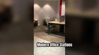 Mesa de escritório branca moderna modular das estações de trabalho de escritório de 4 pessoas