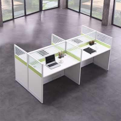 Mesas de trabalho de escritório em cubículo Central de atendimento 2.400 mm Mesa de trabalho para 4 pessoas