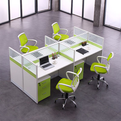 Mesa de Cubículo de Escritório para Call Center com 30mm de Espessura, Cor Verde, Tamanho Personalizado e Estilo Moderno