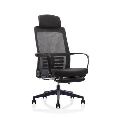 Cadeira de escritório de malha preta Cadeira de tarefas de malha ergonômica dinâmica com apoio para os pés