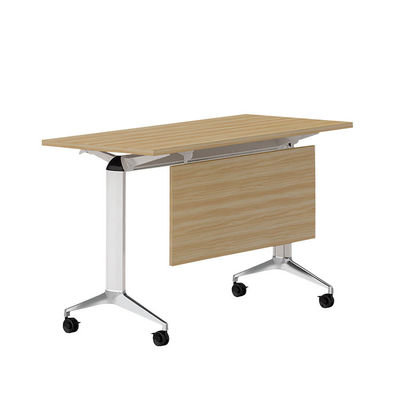 Mesa para sala de treinamento de 55 polegadas Mesa de treinamento móvel empilhável com 25 mm de espessura
