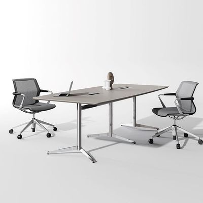 Conjunto de mesa para sala de conferência para 4 pessoas Melamina W1800mm resistente a manchas