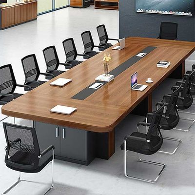 Mesa de conferência grande retangular para escritório de 2,4 m Mesa de conferência grande