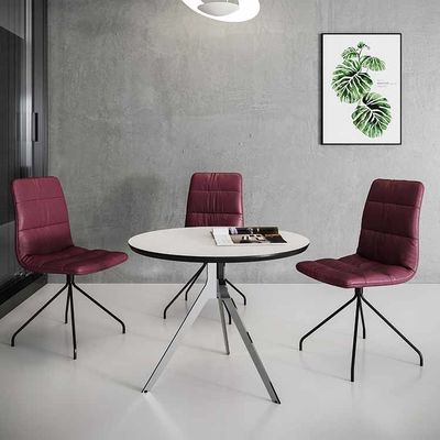 Mesa de conferência redonda W600mm pequena escrivaninha de madeira com perna em forma de Y
