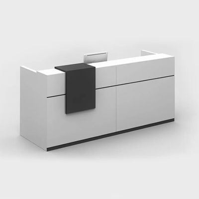 Balcão de recepção de escritório branco 1100Hmm 78,7 polegadas com balcão de recepção
