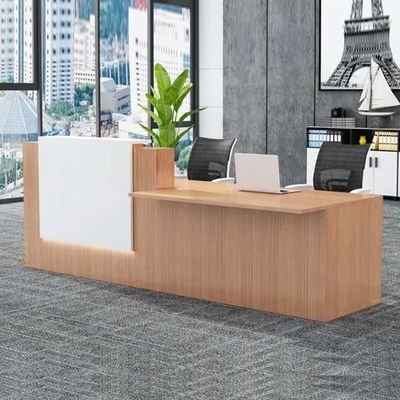 Mesa de recepcionista executiva de 2000 Wmm com duas gavetas que podem ser trancadas
