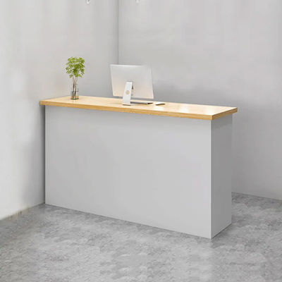 Mesa de recepção de salão de manicure pequena de madeira branca 1000Hmm
