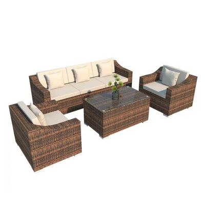 Conjunto de sofá de canto externo 1,6 m sofá secional móveis de jardim