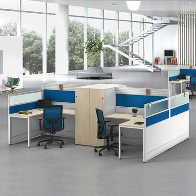 2 4 6 pessoas Moderna Cubículo Estação de Trabalho Estrutura de Metal com Guarda-Roupa