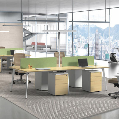 Mobiliário de escritório Verde 4 lugares Escritório Escritório Escritório Cubicle Estação de trabalho para 5 pessoas