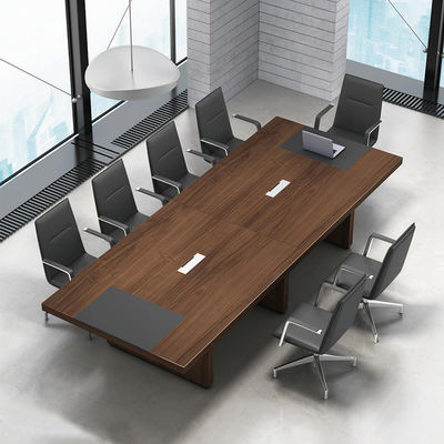 Superfície de pintura clássica Conferência grande Mesa longa 12 pessoas Mesa de reuniões