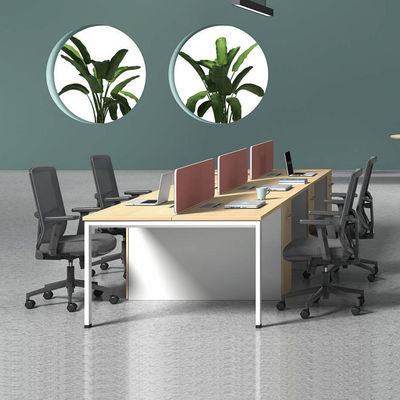 Estação de trabalho de mesa de escritório de madeira Estações de trabalho de pessoal aberto modular para espaços de coworking
