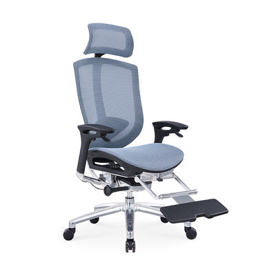 Cadeira de escritório de malha transpirável com pedal ajustável para conforto ergonômico