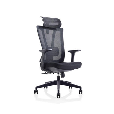 Cadeira de escritório de malha de design moderno com manobras metálicas 3D e rodas de nylon premium