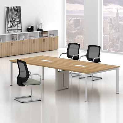 Sala de reuniões Cor de carvalho Madeira 6 Pessoas Mesa de conferência moderna