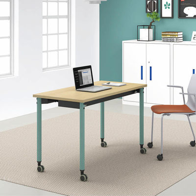 Mesa de sala de treino dobrável Mesa de sala de reuniões empilhável com rodas