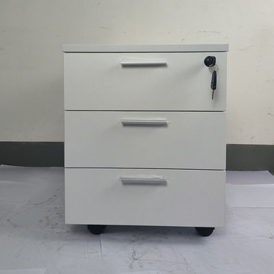 Armário de armazenamento de escritório móvel de madeira móvel pedestal 3 gaveta armário de enchimento lateral