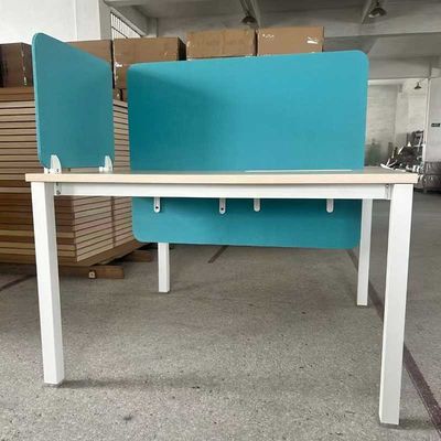 Tamanho personalizável 25mm Melamina Blue Desktop Screen Desk Modular Single Office Workstation