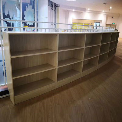 Armazém de escritório Armazém de arquivos Armazém curvo de livros de madeira para biblioteca