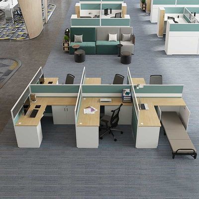 Fabricantes de mobiliário de escritório Estação de trabalho de escritório modular de 4 vias com divisória