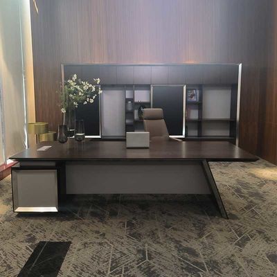 Mobiliário de negócios mesa e cadeira luxo pintura de madeira Chefe de mesa