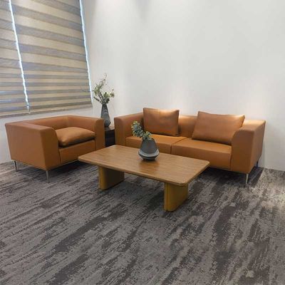 Sofá de escritório moderno Sala de espera de couro Sofá executivo confortável