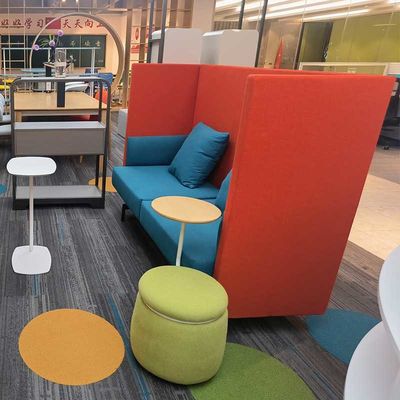 Sofá Modular de Escritório em Tecido com Tamanho Personalizável para Escritórios e Salas de Estar