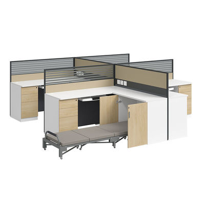 Estação de trabalho Mobiliário de escritório 2 4 pessoas Escritório Cubicle Estação de trabalho com cama dobrável