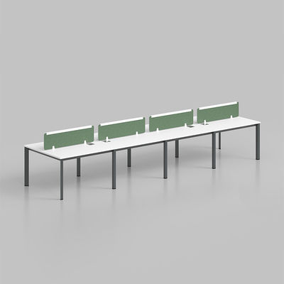 Mobiliário de escritório de madeira moderno Pessoal Mesa de computador Mesa de escritório para 8 pessoas