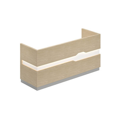 Mesa de recepção de design moderno com logotipo personalizável e tamanhos personalizados para o Hotel Office Salon