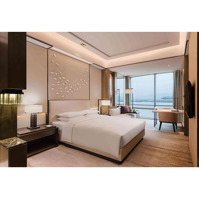 Mobiliário de Apartamento de Hotel de Luxo Personalizado Cama de Couro King Size 5 Estrelas