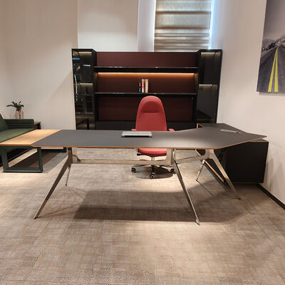 Mesa de escritório de 1,8m Moderna mesa executiva em forma de L para móveis de escritório do CEO