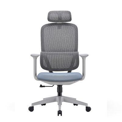 Cadeira de escritório em malha moderna de costas altas Cadeira de computador ergonômica Cadeira executiva reclinável com apoio de cabeça para estação de trabalho