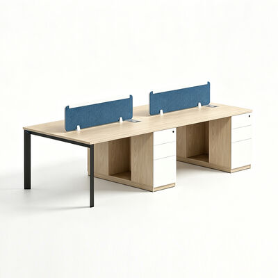 Mesa de escritório de escritório de tamanho personalizado projetado com mesa de mesa de placa de melamina para móveis de escritório modular