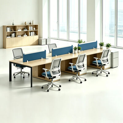 Escritórios de estações de trabalho Escritórios de mesa de mesa com tamanho personalizado de placa de melamina para soluções modulares de mobiliário de escritório e configuração de espaço de trabalho