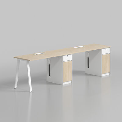 Estação de trabalho de escritório modular moderna para 4-6 pessoas, mesa de escritório comercial para funcionários com divisória de tela de privacidade