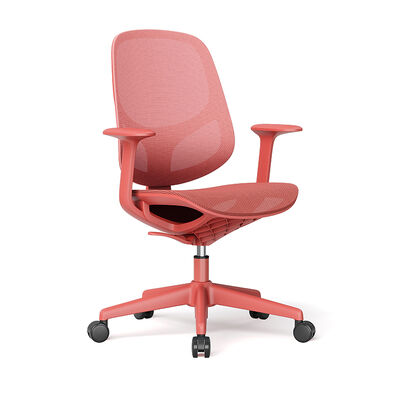 Cadeira de escritório de malha respirável com altura ajustável e base de cinco estrelas de PP para suporte ergonômico